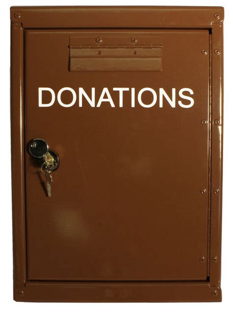 metal donation lock box|lockable blue donation boxes.